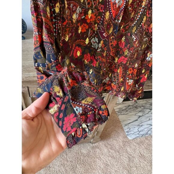 Raoul Paisley Button Down Blouse Size US 6 - Picture 3 of 9